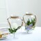 2 pcs 9.5-Inch tall Clear Glass Hanging Votive Candle Holder Vases Centerpieces